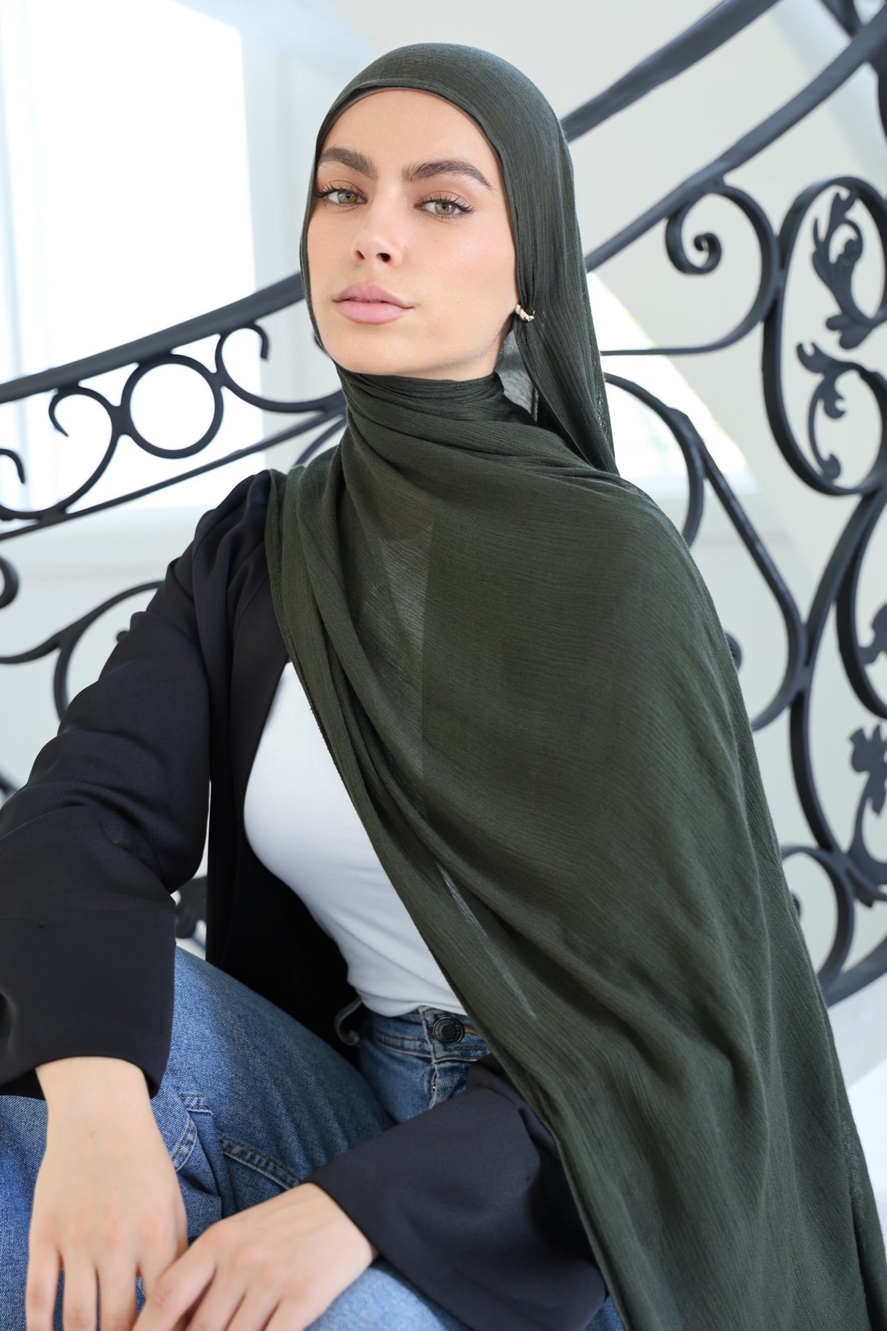 Crinkle Staple Olive