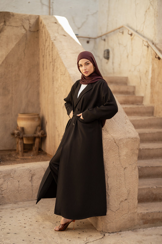 The Pinstripe Abaya