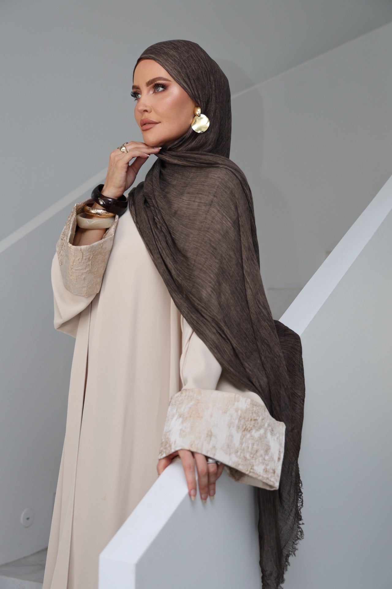 Wood Brown Textured Crinkled