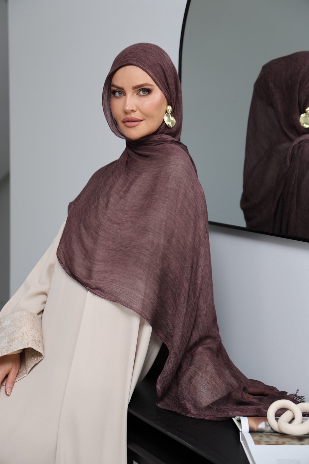 Plum Textured Crinkled