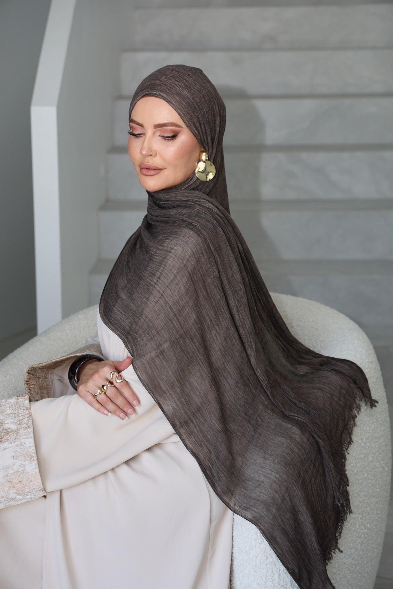 Wood Brown Textured Crinkled