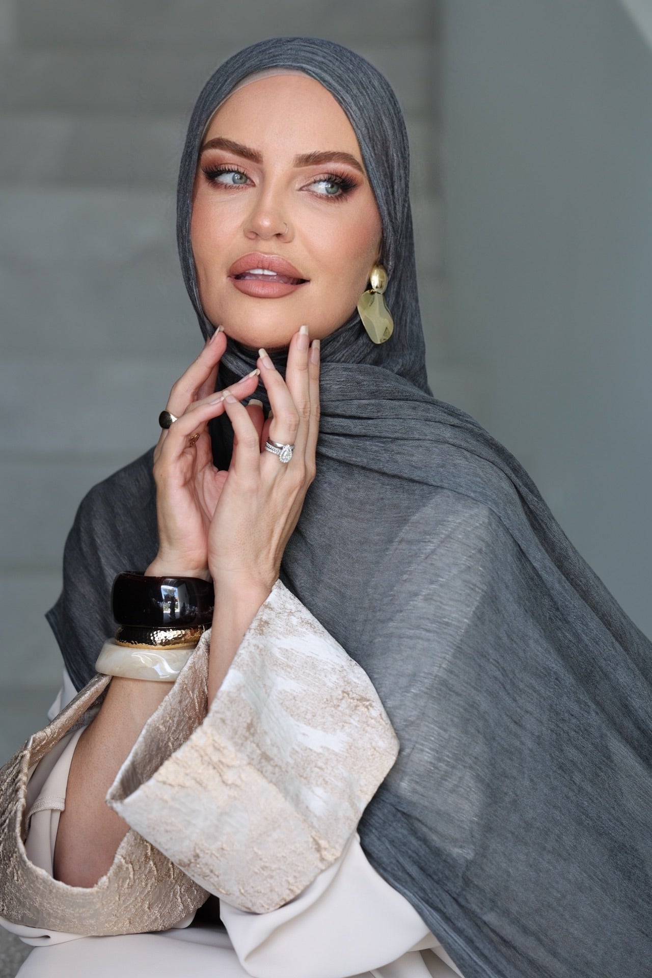 Charcoal Textured Crinkled