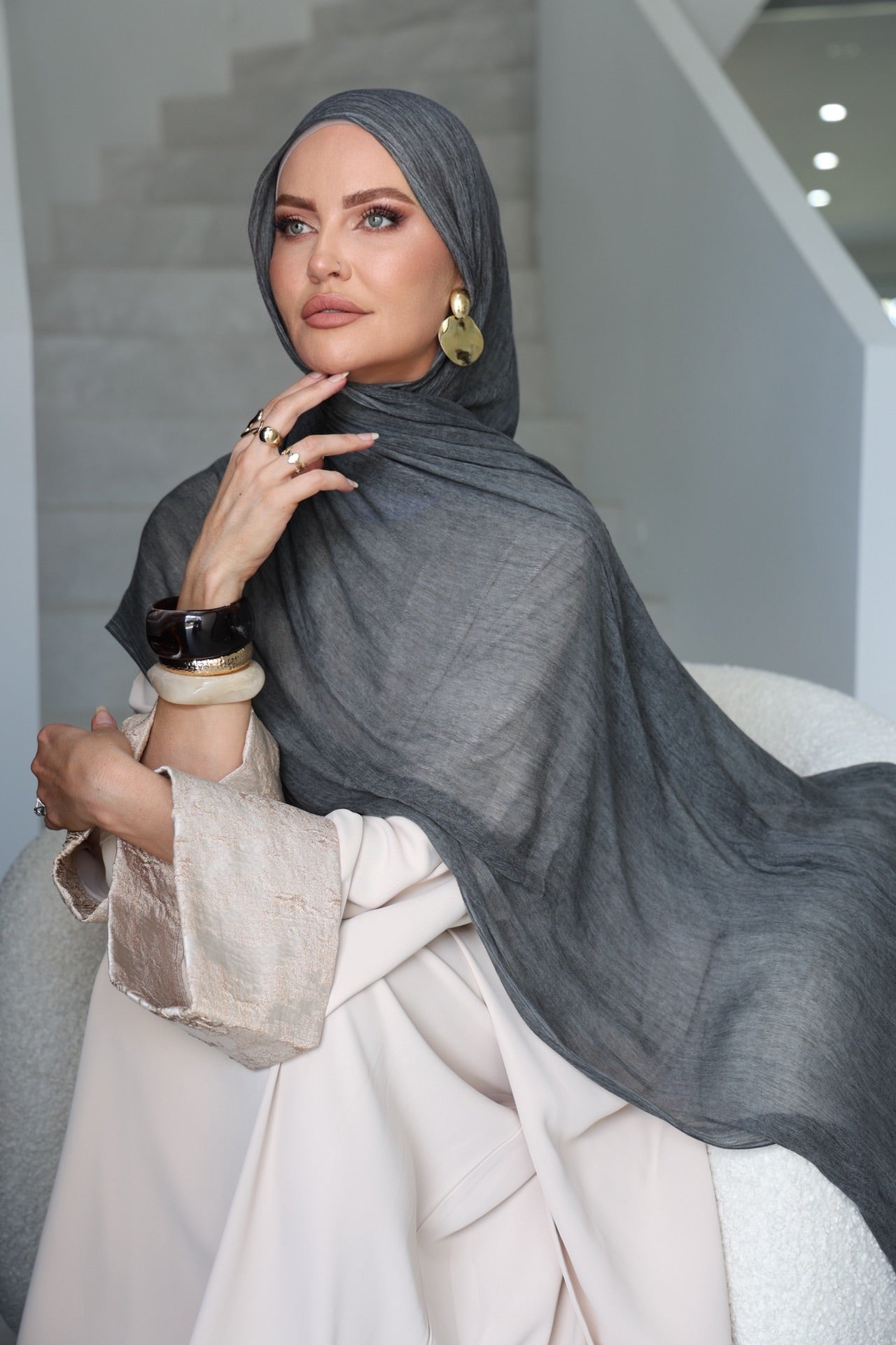 Charcoal Textured Crinkled