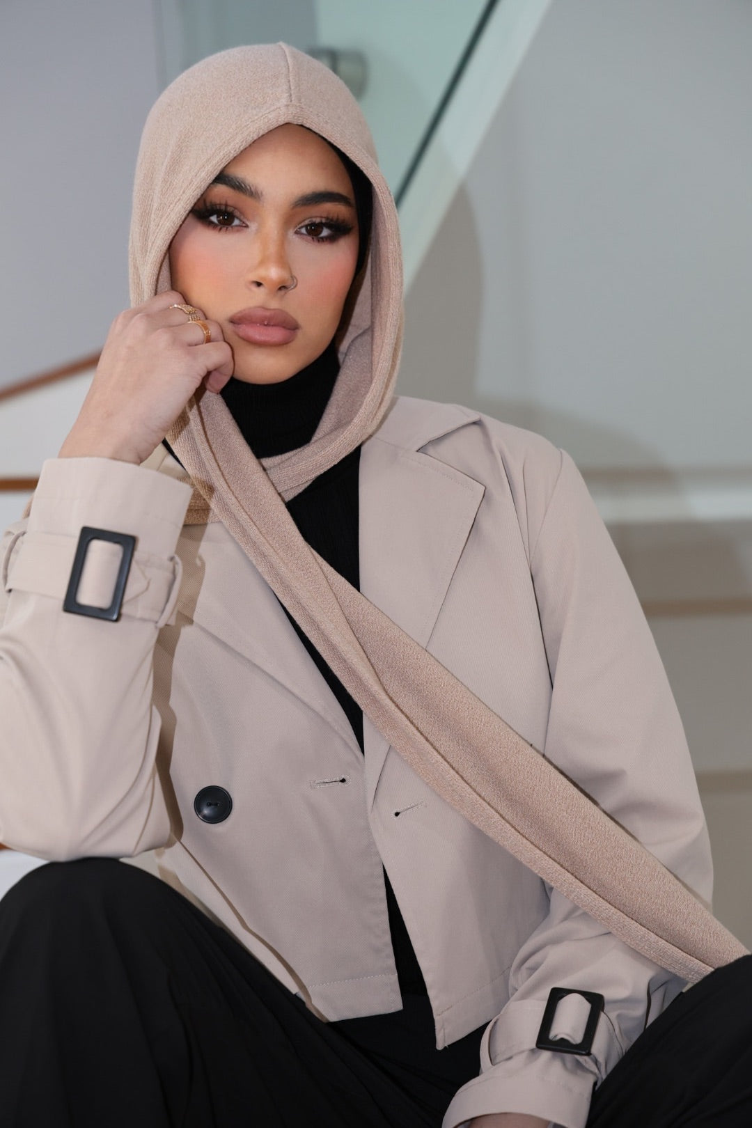 Hauté Hijab Hoodie Beige