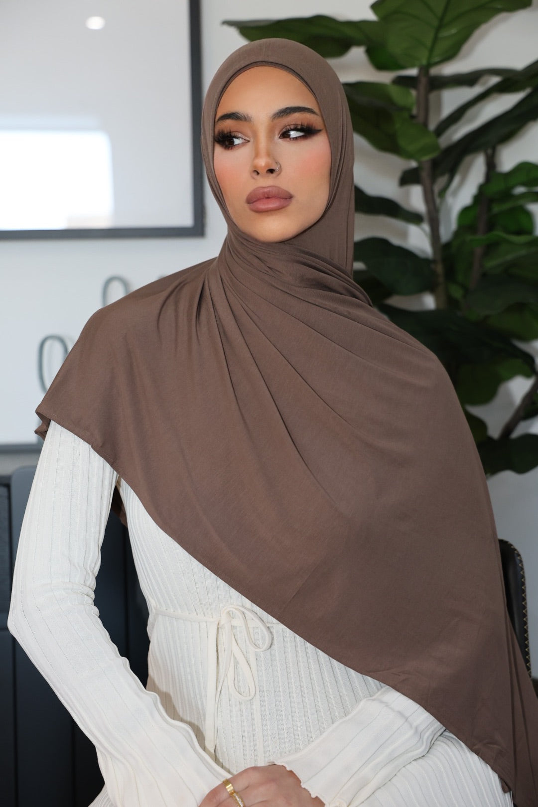 Pre Stitched Truffle Brown Jersey Set -new-