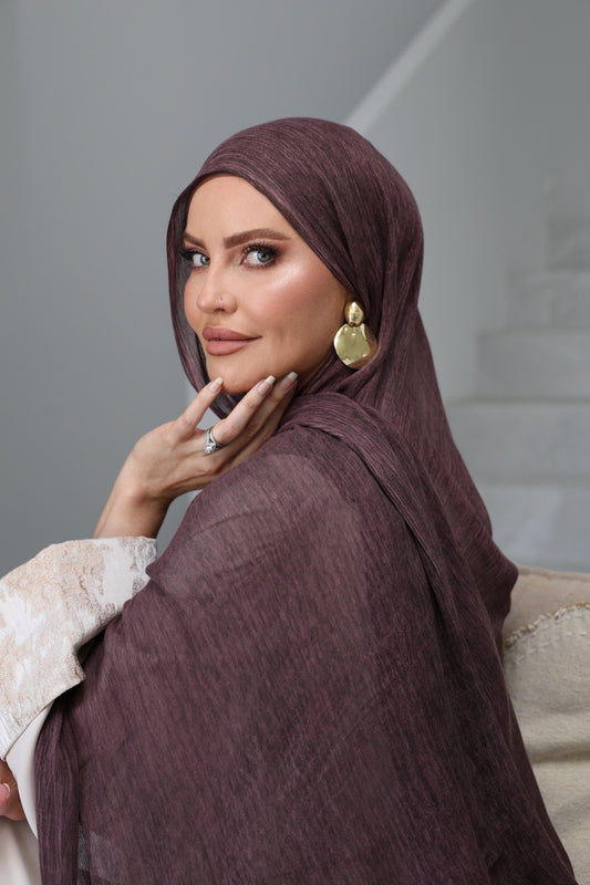 Plum Textured Crinkled