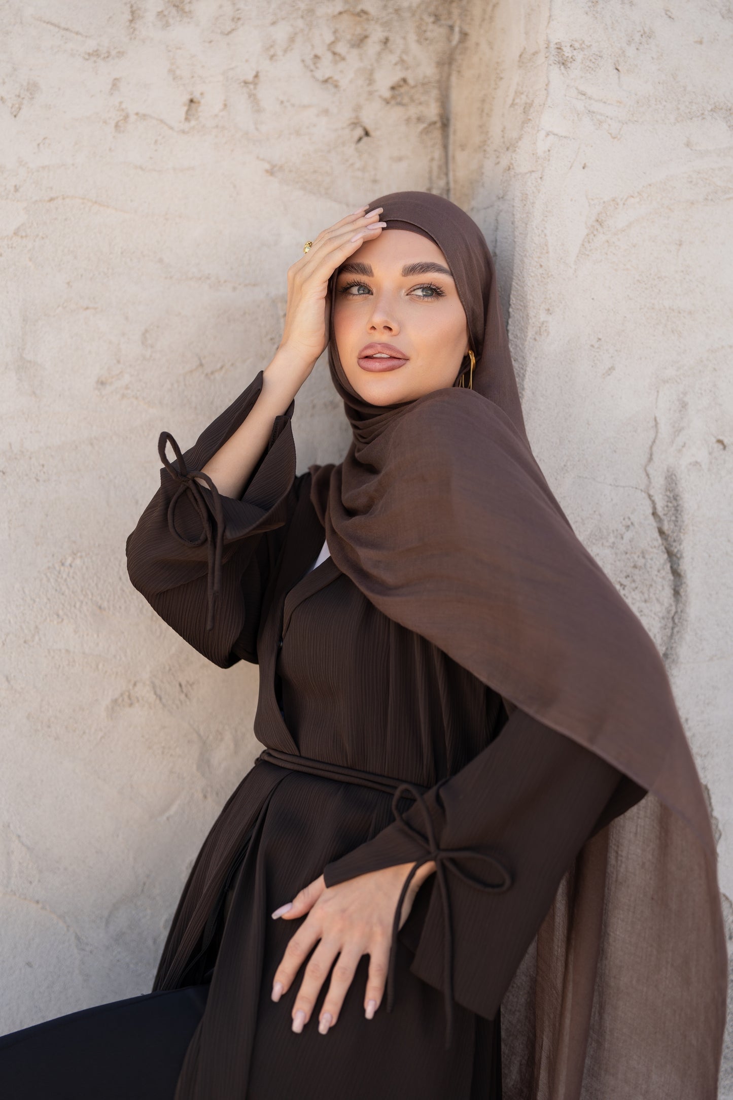 The Ribbed Tie Cuff Abaya
