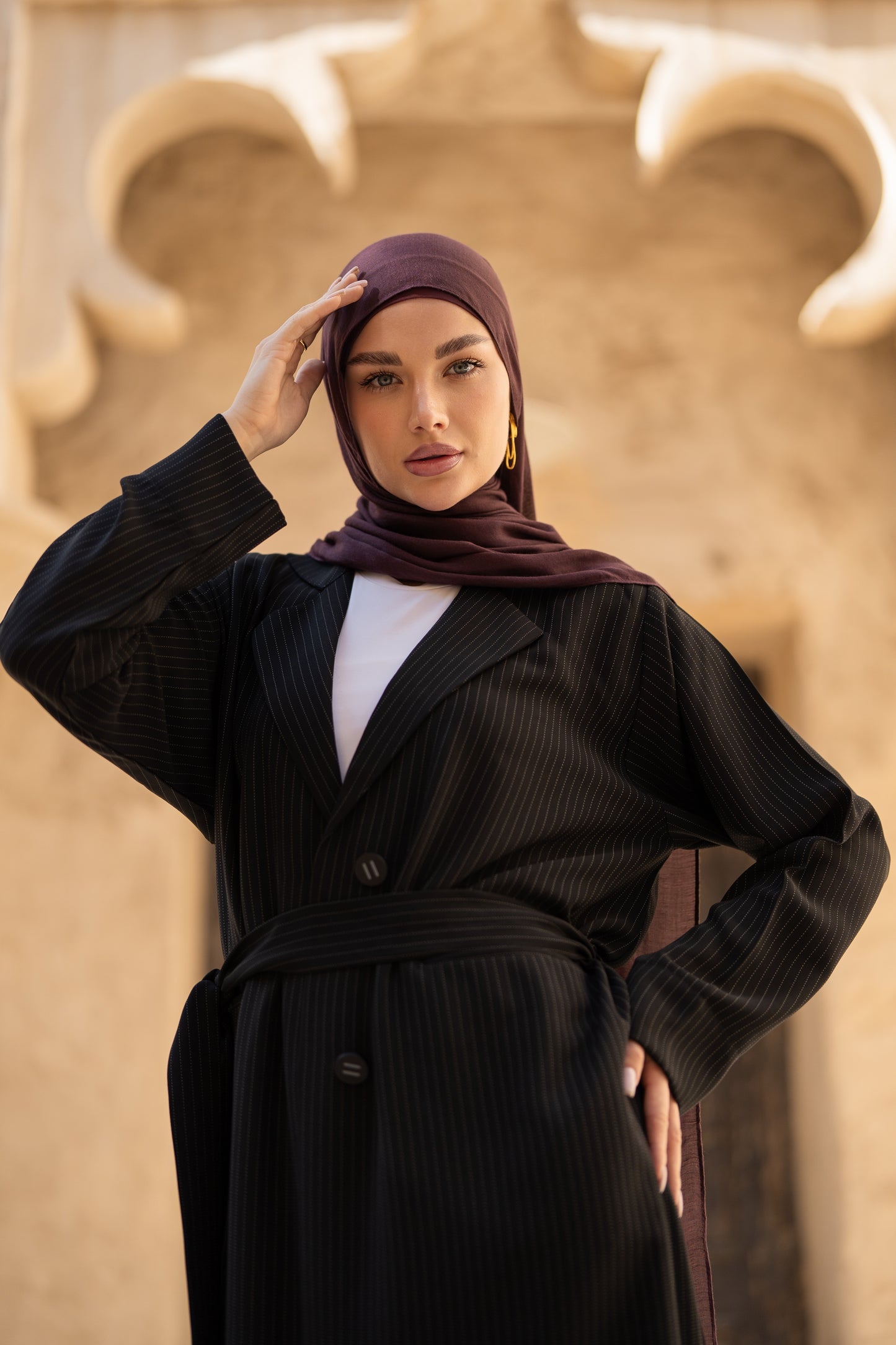 The Pinstripe Abaya