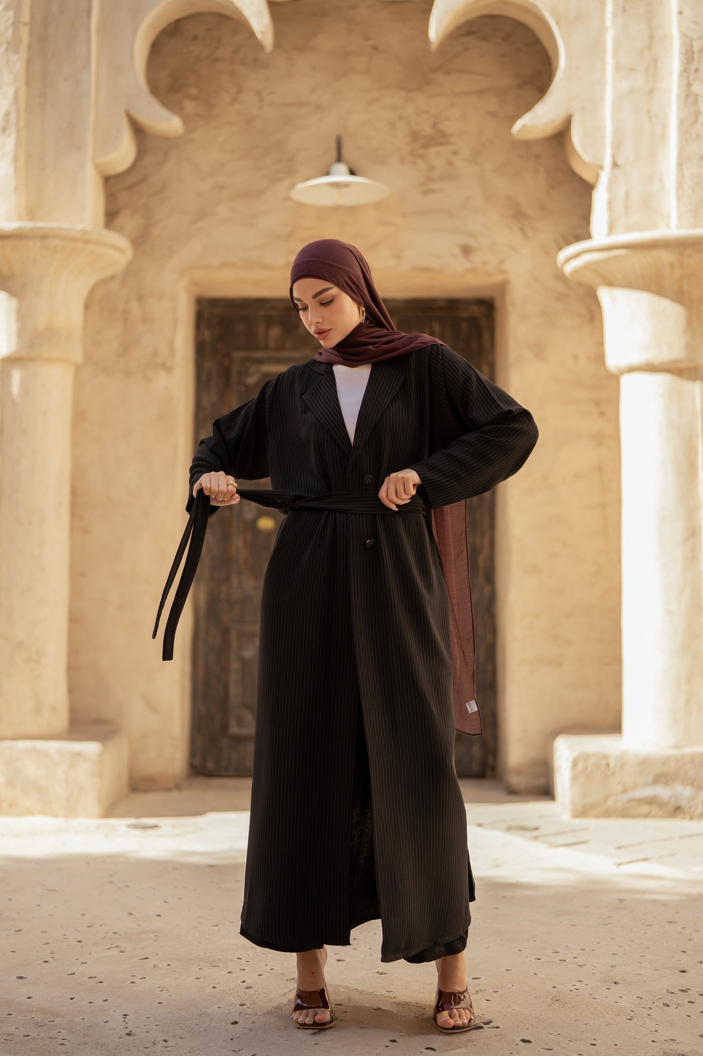 The Pinstripe Abaya