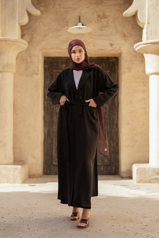 The Pinstripe Abaya