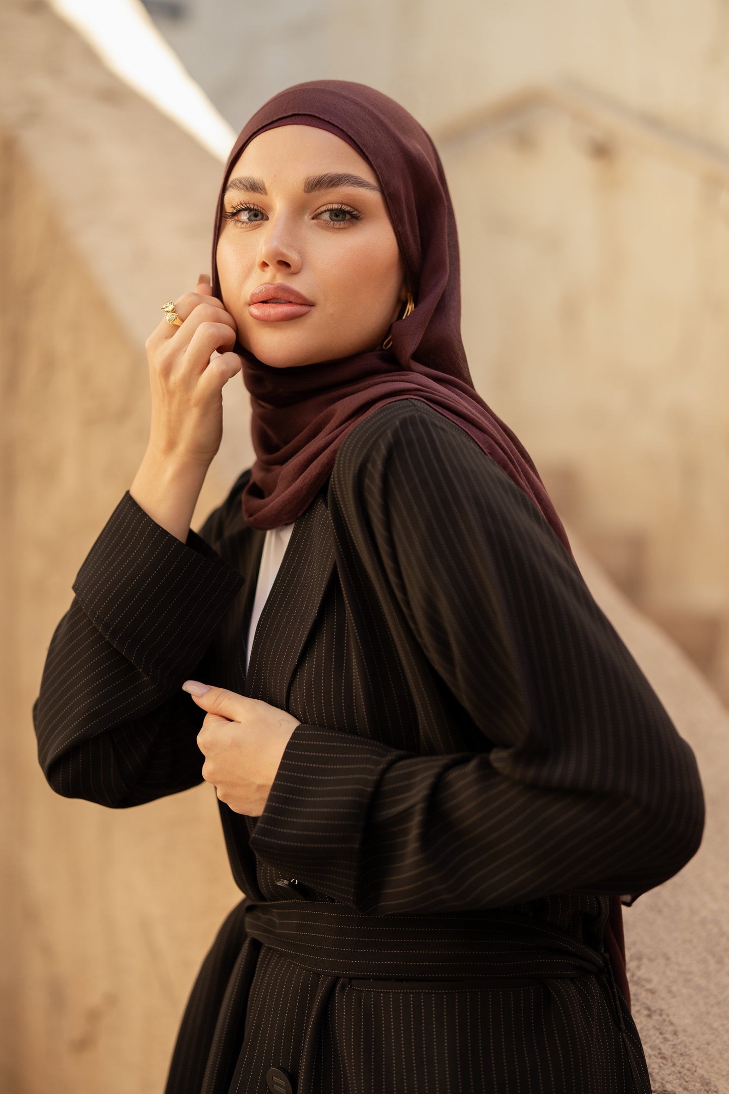 The Pinstripe Abaya