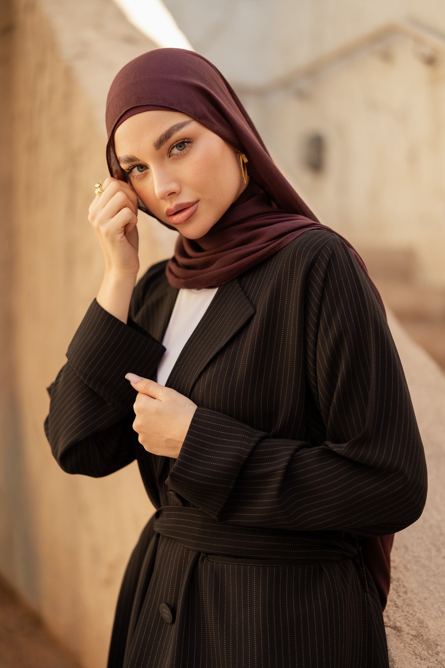 The Pinstripe Abaya