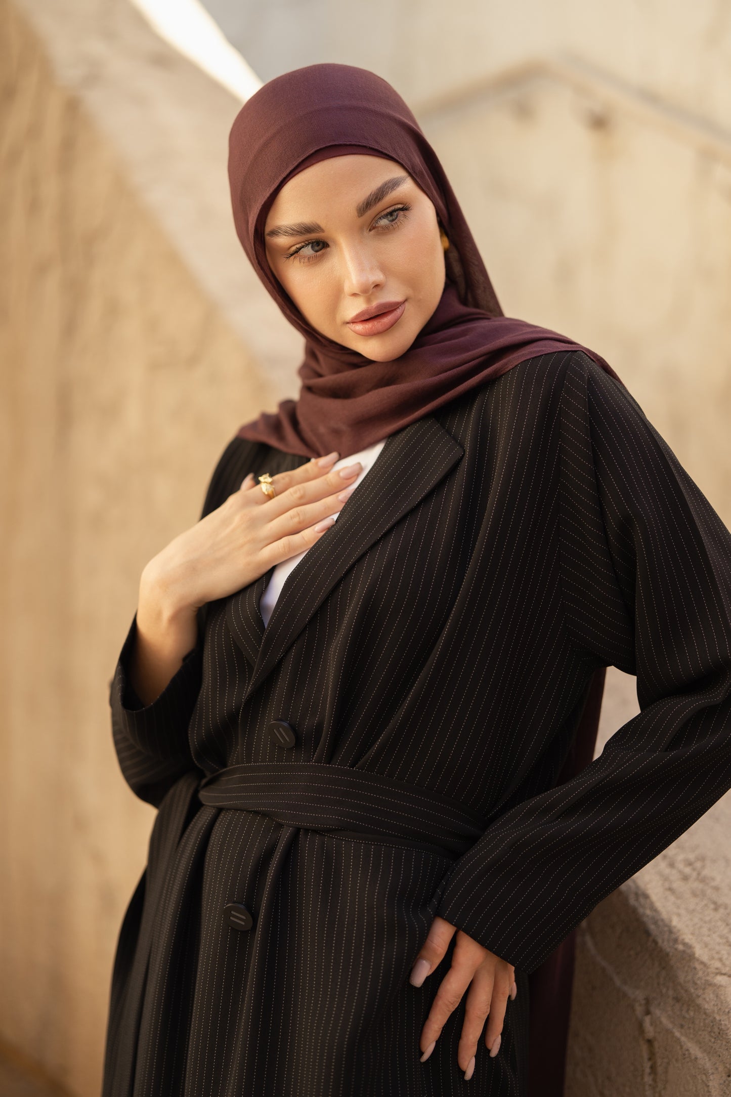 The Pinstripe Abaya